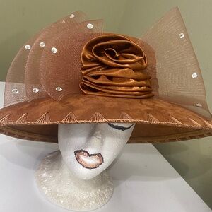 Gorgeous Genuine Suede Dress / Church Hat by S.O.G.I.C.